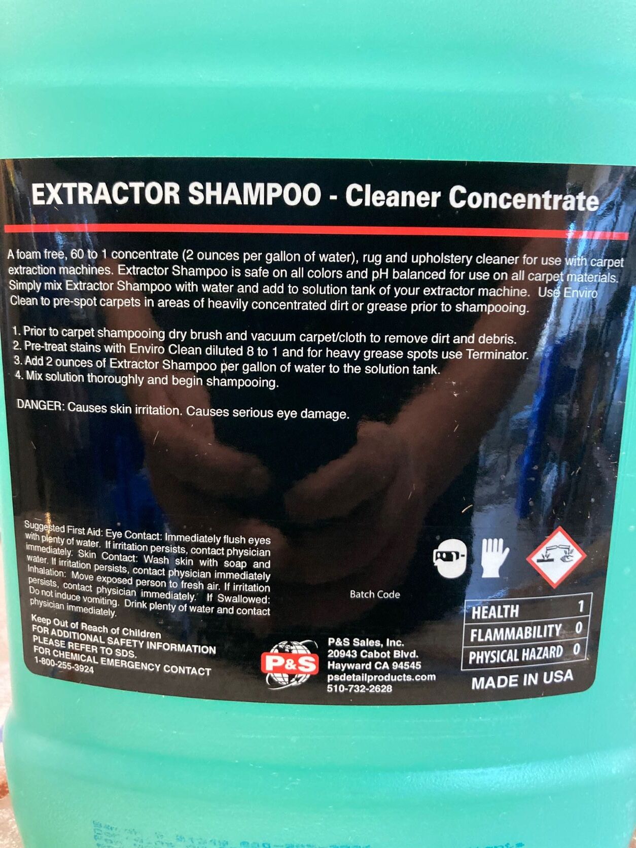 P&S Extractor Shampoo Concentrate- 128 oz.