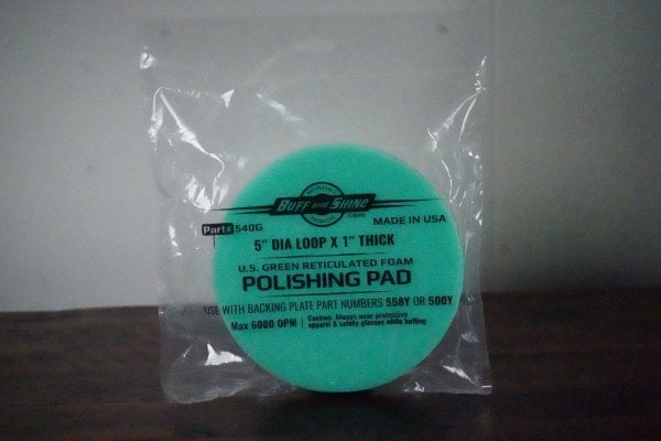 5.5 Inch Buff & Shine GREEN Foam Pad